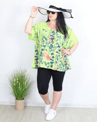 Блуза - Блуза FLORAN - жълто - зелена - Muudsfashion