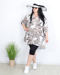 Риза - Дълга Риза ATIKA - кафява - Muudsfashion
