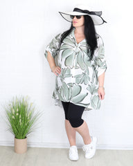 Риза - Дълга Риза ATIKA - военно зелена - Muudsfashion