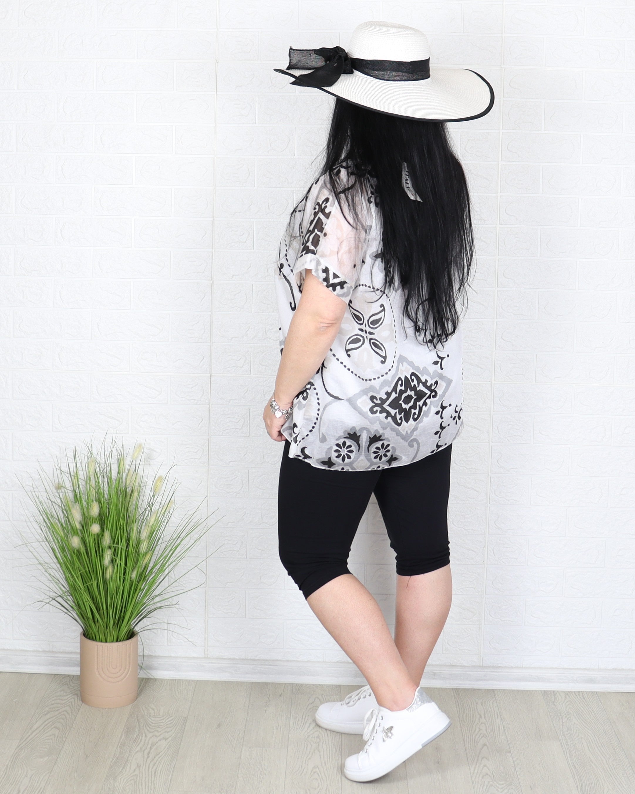 Блуза - Блуза MONA - бяло - черна - Muudsfashion