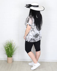 Блуза - Блуза MONA - бяло - черна - Muudsfashion