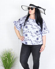 Блуза - Блуза BEA - синя - Muudsfashion