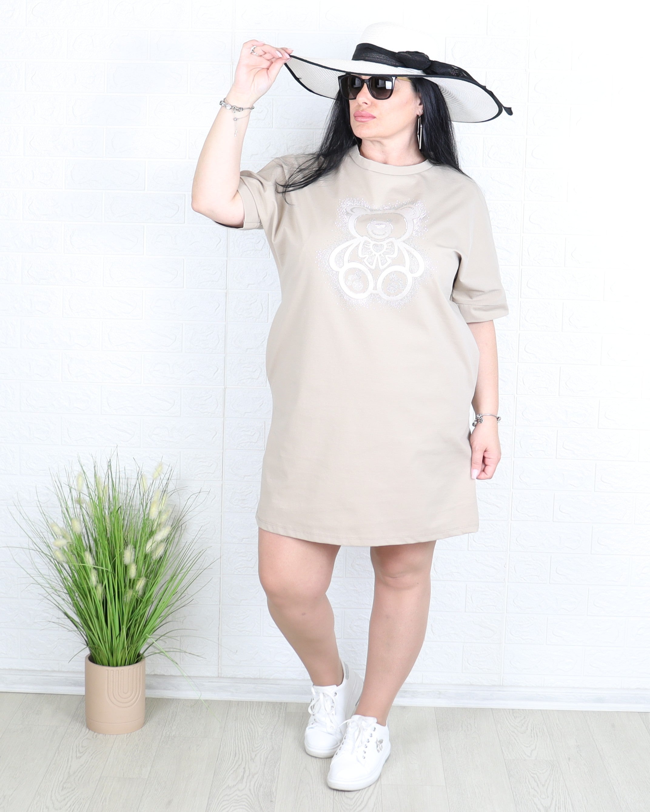 Рокля - Рокля ORSO - бежова - Muudsfashion