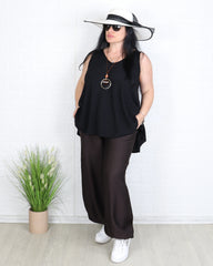 Панталон - Панталон ELDA - кафяв - Muudsfashion