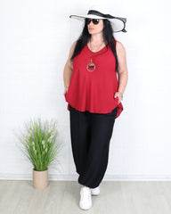 Топ - Потник - Топ ELVIRA - червен - Muudsfashion