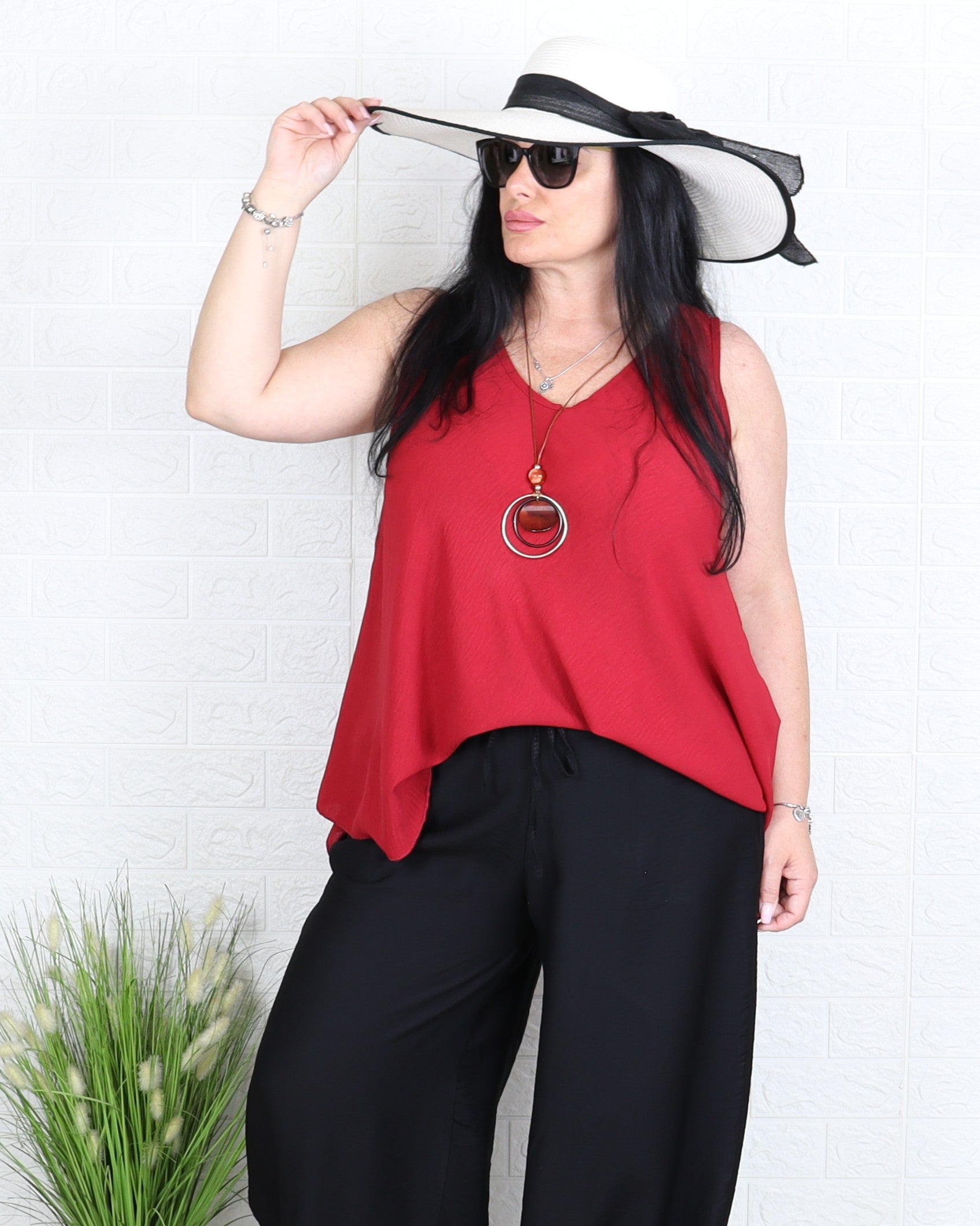 Топ - Потник - Топ ELVIRA - червен - Muudsfashion