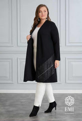 Пуловер - Жилетка SONIA - Черна - Muudsfashion